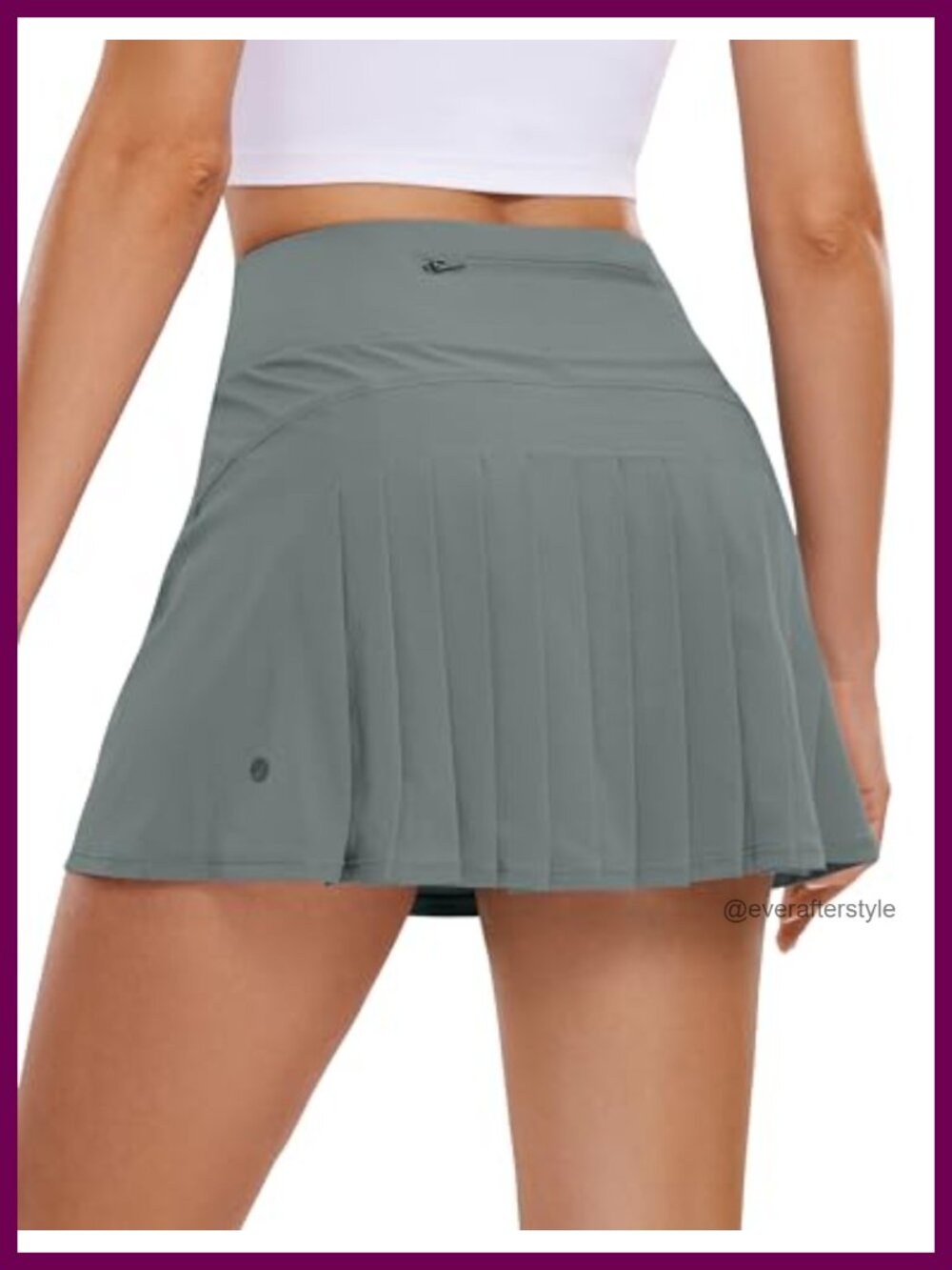 High Waisted Pleated Tennis Skort 13'' with Built-in Shorts & Pockets
